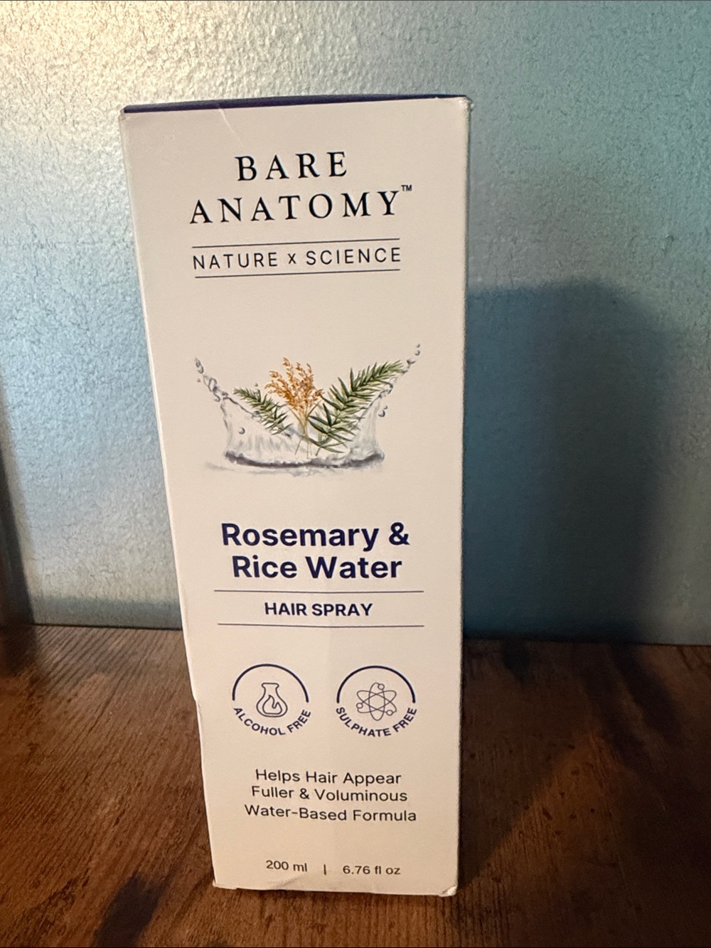 Bare Anatomy Rosemary & Rice Water Hair Spray — 6.76 fl oz-New Sealed in Box